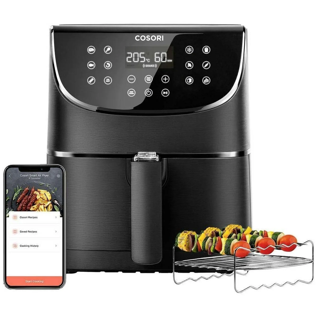 20240430102634_dca4b999 Cosori Smart Chef Edition Air Fryer με Wi-Fi 5.5lt Μαύρο - Image 1