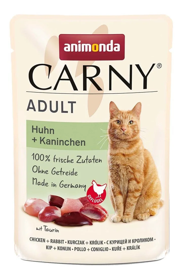 Animonda Carny Υγρή Τροφή για Ενήλικες Γάτες σε Φακελάκι με Κοτόπουλο και Κουνέλι χωρίς Γλουτένη 85gr 90924 - Image 1