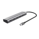 Trust USB 3.2 Hub 16 Θυρών με σύνδεση USB-C Ασημί (25136)