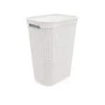 Rotho Babydesign 1023501100 Καλάθι Απλύτων Πλαστικό με Καπάκι 43.1x34x52.9cm Λευκό
