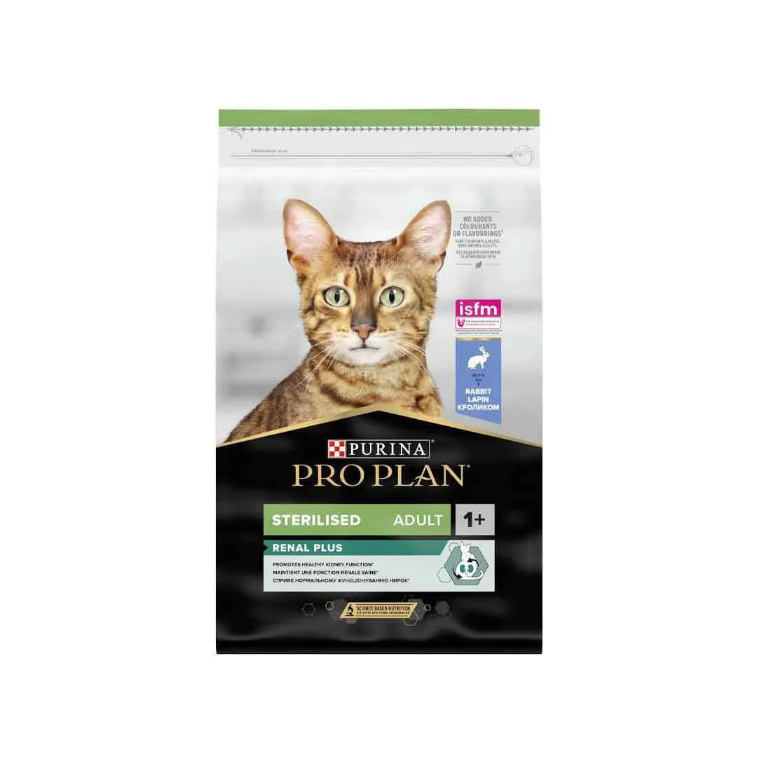 Pro Plan Sterilised Renal Plus Ξηρά Τροφή για Ενήλικες Στειρωμένες Γάτες με Κουνέλι / Κοτόπουλο / Πουλερικά / Ρύζι 1.5kg - Image 1
