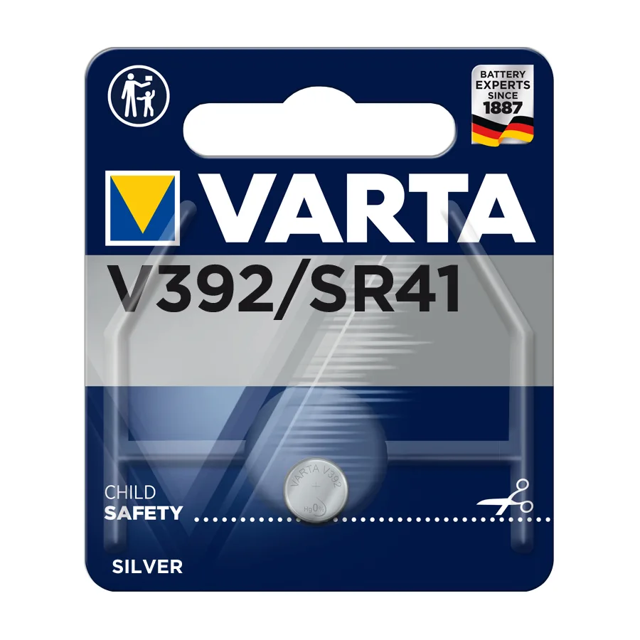 Varta V392 Μπαταρία Silver Oxide Ρολογιών SR41 1.55V 1τμχ - Image 1