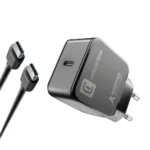 Cellular Line Φορτιστής με Θύρα USB-C και Καλώδιο USB-C - USB-C 15W Μαύρος (ACHSMKITC2C15WK)