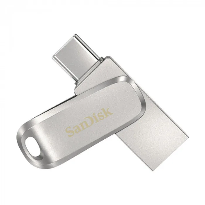 Sandisk Ultra Dual Drive Luxe 256GB USB 3.1 Stick με σύνδεση USB-C & USB-A Ασημί - Image 1