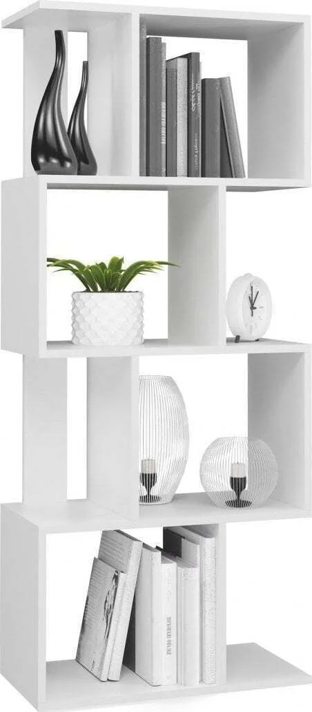 20240515125642_vivliothiki_fiesta_white Βιβλιοθήκη Fiesta White 59.5x30x140εκ. - Image 1