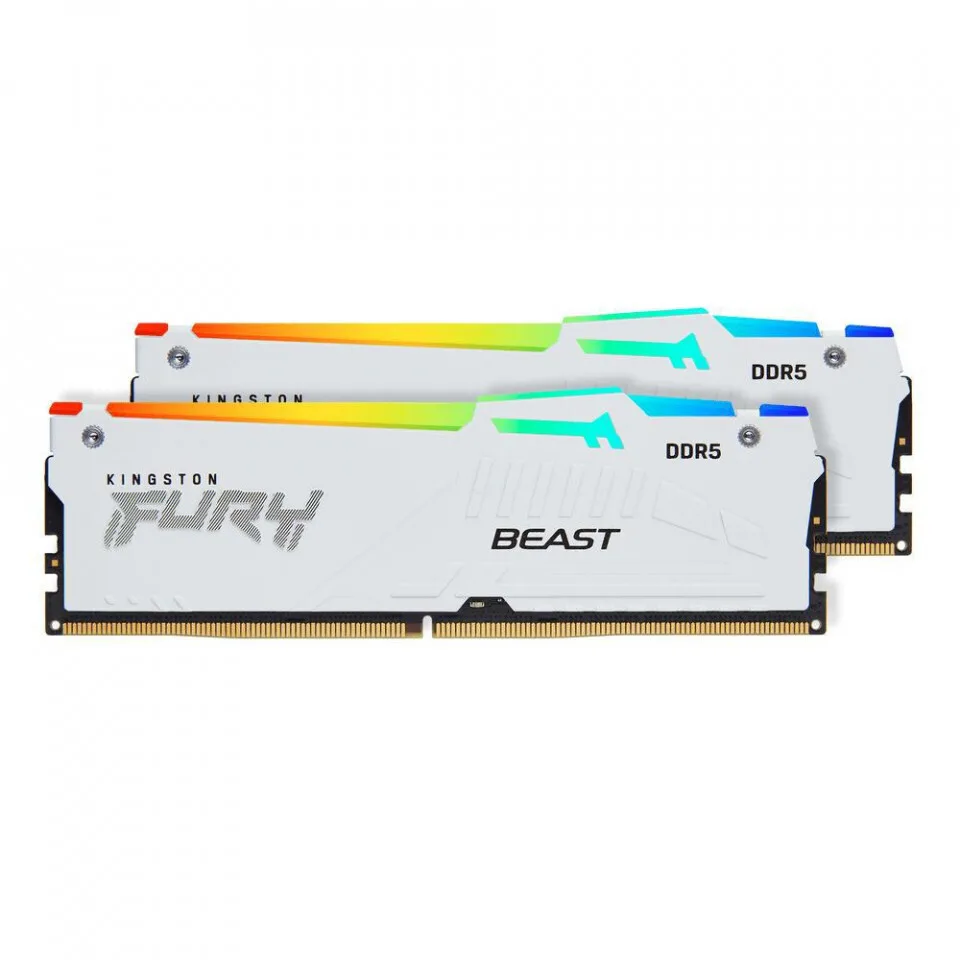 Kingston FURY Beast RGB DDR5 32GB RAM με 2x16GB Modules και Ταχύτητα 6000 για Desktop KF560C30BWEAK2-32 - Image 1