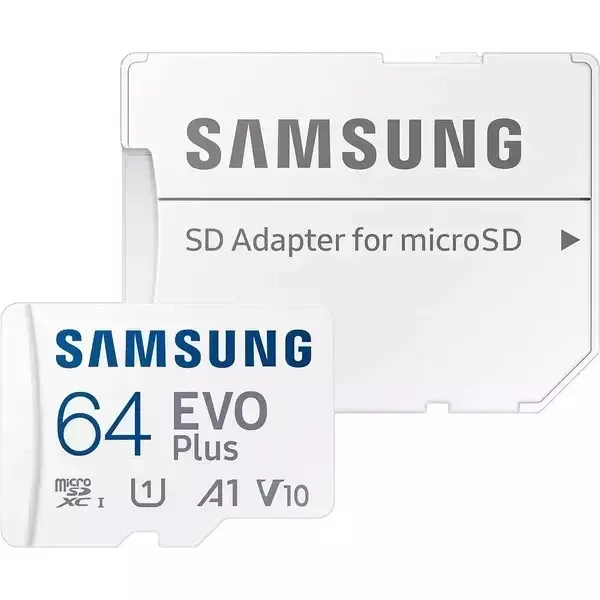 Samsung Evo Plus microSDXC 64GB Class 10 U1 V10 A1 UHS-I με αντάπτορα - Image 1
