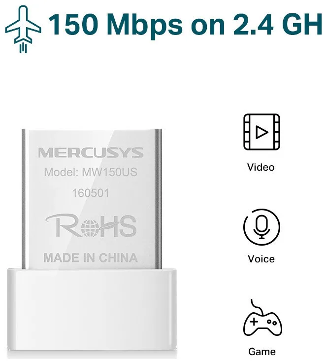 20240520111029_36ee353e Mercusys N150 v2 Ασύρματος USB Αντάπτορας Δικτύου 150Mbps - Image 1