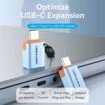 Vention Μετατροπέας N-Connector male σε USB-C female 1τμχ (CUBH0)