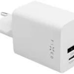 Fixed Φορτιστής Χωρίς Καλώδιο με Θύρα USB-A και Θύρα USB-C 45W Power Delivery Λευκός (Charge Mini S)