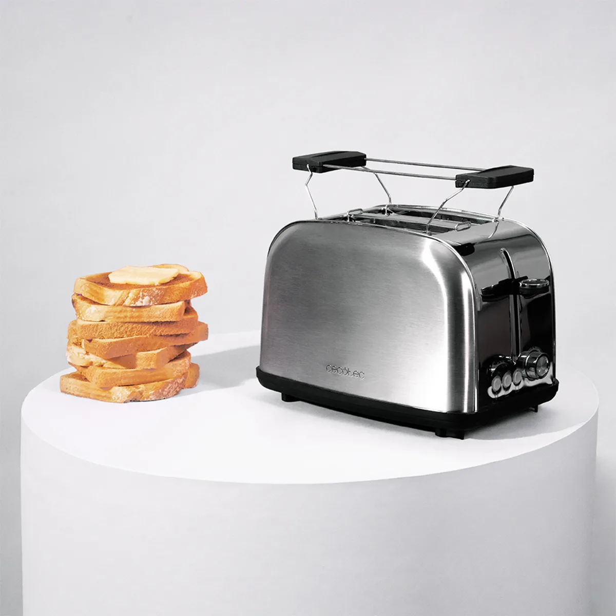 20240523134945_136bcea1 Cecotec Toastin Time 850 04810 Φρυγανιέρα 2 Θέσεων 850W Inox - Image 1