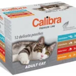 Calibra Υγρή Τροφή για Ενήλικες Γάτες σε Φακελάκι με Κοτόπουλο, Πουλερικά, Ψάρια, Βοδινό και Σολομό χωρίς Σιτηρά 12x100gr