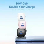 Vention Φορτιστής Χωρίς Καλώδιο GaN με Θύρα USB-A και Θύρα USB-C 30W Power Delivery / Quick Charge 3.0 Μαύρος (FEQB0-EU)