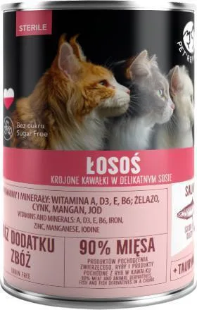 Pet Republic Υγρή Τροφή για Γάτες σε Κονσέρβα με Σολομό και Ψάρια χωρίς Σιτηρά 400gr VAT019235 - Image 1