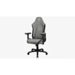 Aerocool Crown AeroSuede Υφασμάτινη Καρέκλα Gaming με Ρυθμιζόμενα Μπράτσα stone grey