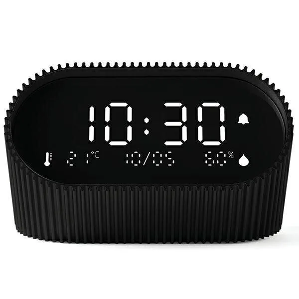 Lexon Ray Clock Επιτραπέζιο Ψηφιακό Ρολόι με Ξυπνητήρι Μαύρο LR155MN3 - Image 1