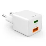 HAMA Φορτιστής Χωρίς Καλώδιο με Θύρα USB-A και Θύρα USB-C 20W Power Delivery Λευκός (00201991)