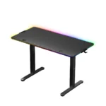 Ηλεκτρικό Γραφείο Hero 8.2 RGB Ξύλινο Black με Μεταλλικά Πόδια, Ρυθμιζόμενο Ύψος & LED 120x60x72εκ.