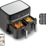 Tefal Dual Easy Air Fryer με Διπλό Αποσπώμενο Κάδο 8.3lt Μαύρο