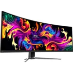 MSI 491CQPDE QD-OLED HDR Curved Monitor 49" 5120x1440 144Hz με Χρόνο Απόκρισης 0.03ms GTG