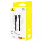 Baseus Flash 2 USB 2.0 Cable USB-C male - USB-A 100W Μαύρο 2m (P10311804111-01)