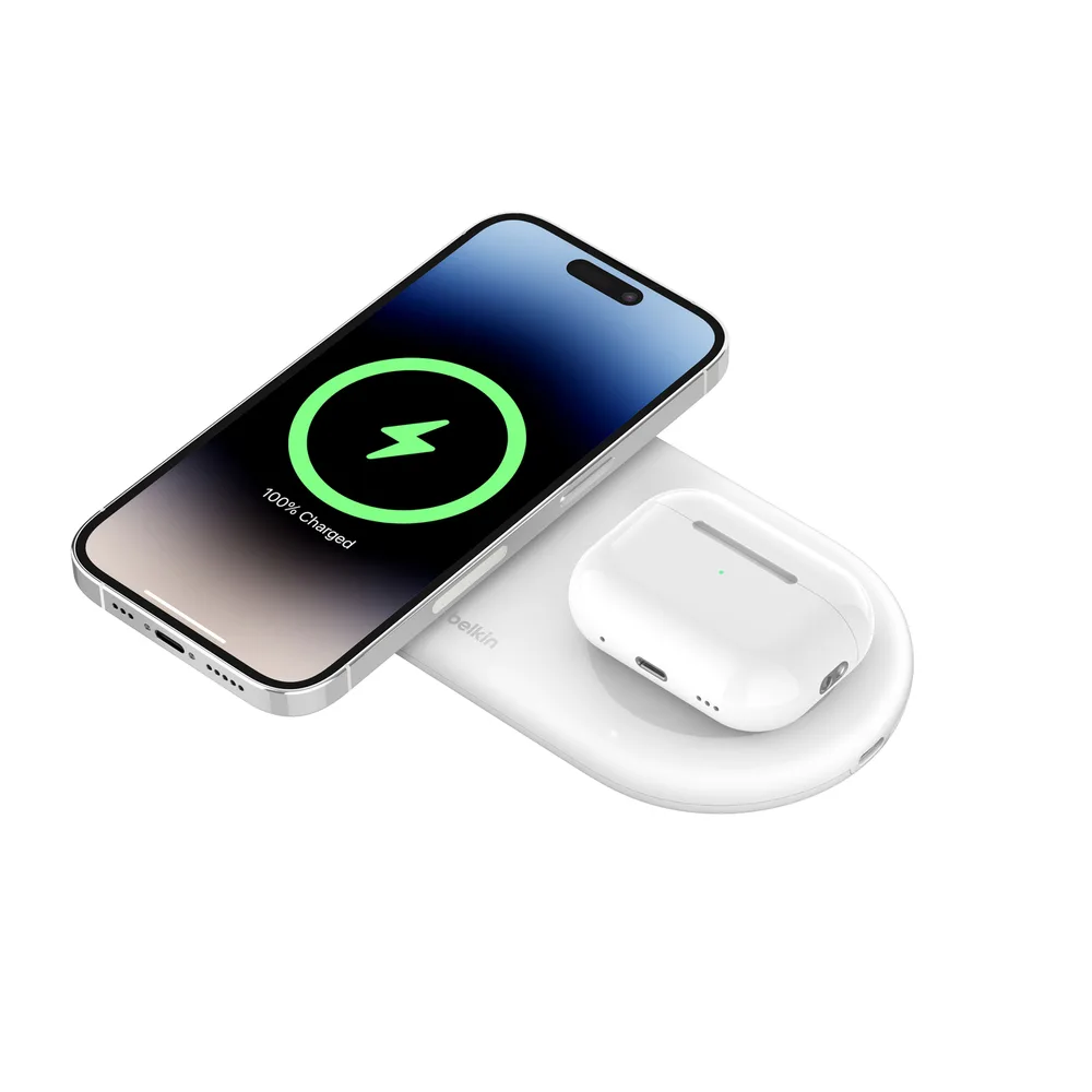 Belkin Ασύρματος Φορτιστής (Qi Pad) 15W Power Delivery Λευκός (BOOST Charge Pro 2in1 Qi2) - Image 1