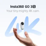 Insta360 GO 3S Standard Edition 64GB Action Camera 4K Ultra HD Λήψης 360° Υποβρύχια με Οθόνη 2" και Wi-Fi Arctic White