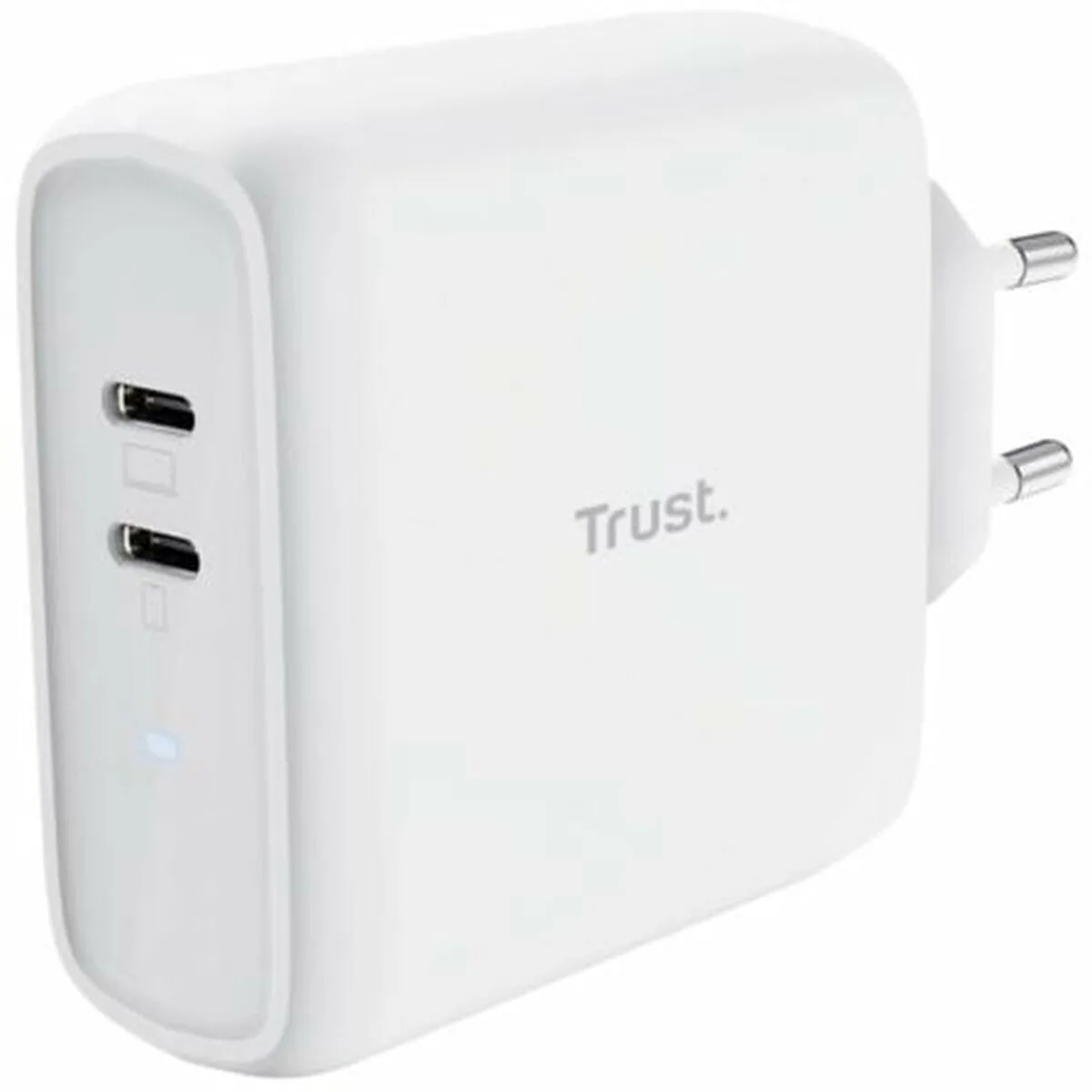Trust Φορτιστής Χωρίς Καλώδιο με 2 Θύρες USB-C 65W Λευκός (Maxo) - Image 1