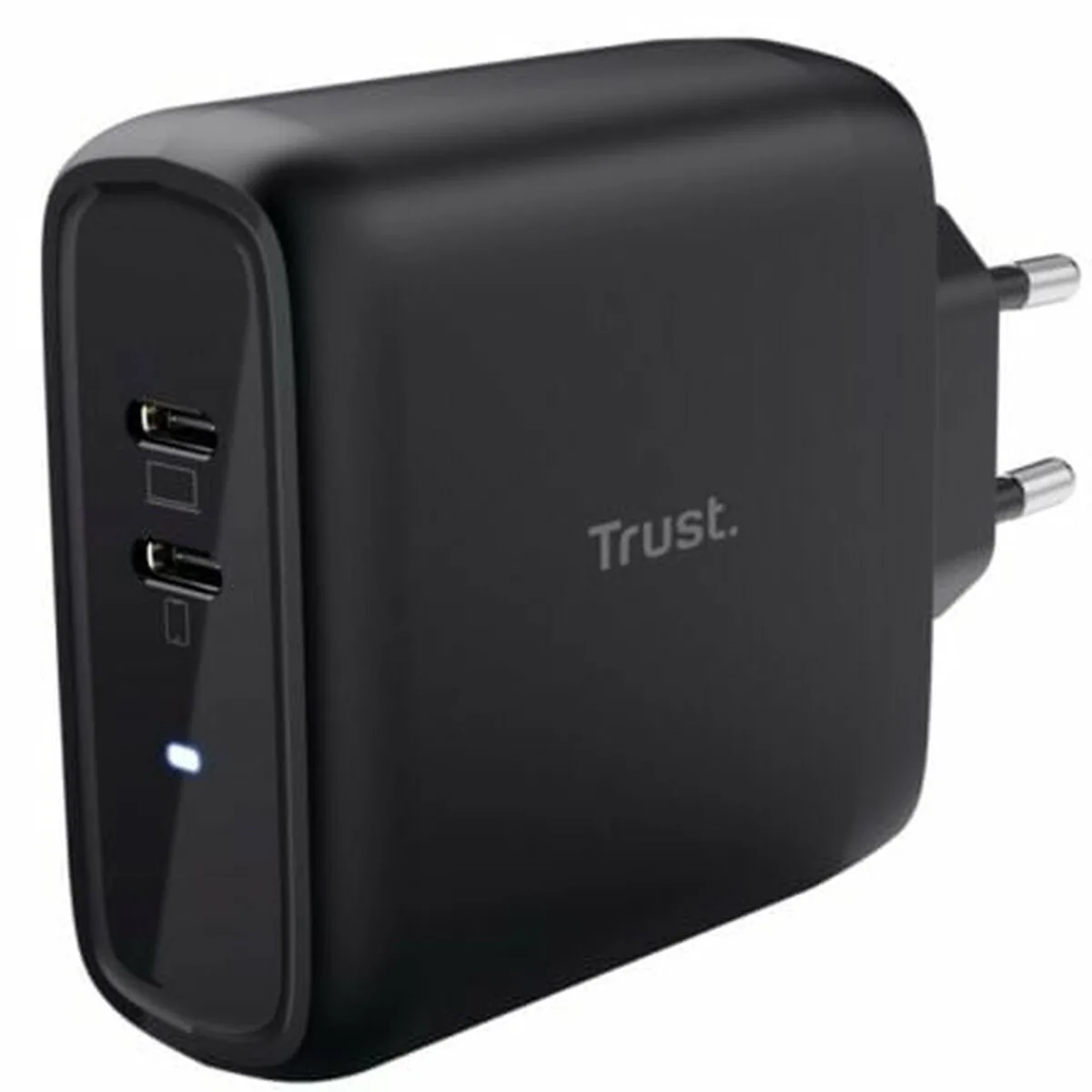 Trust Φορτιστής Χωρίς Καλώδιο με 2 Θύρες USB-C 65W Μαύρος (Maxo) - Image 1