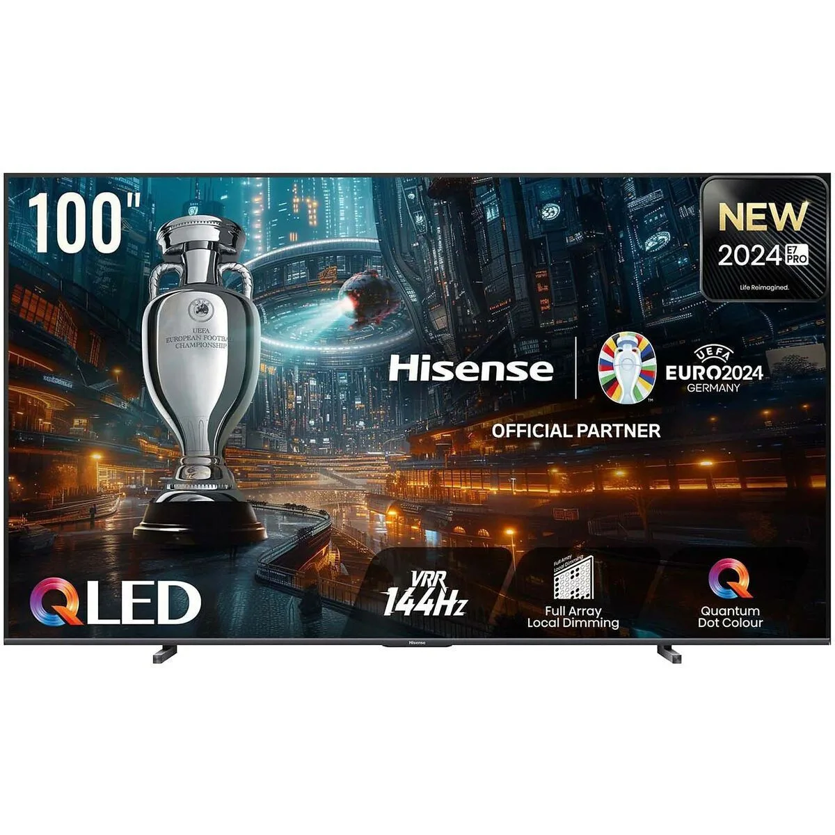 Hisense Smart Τηλεόραση 100" 4K UHD QLED E7N Pro HDR (2024) 100E7NQ PRO - Image 1