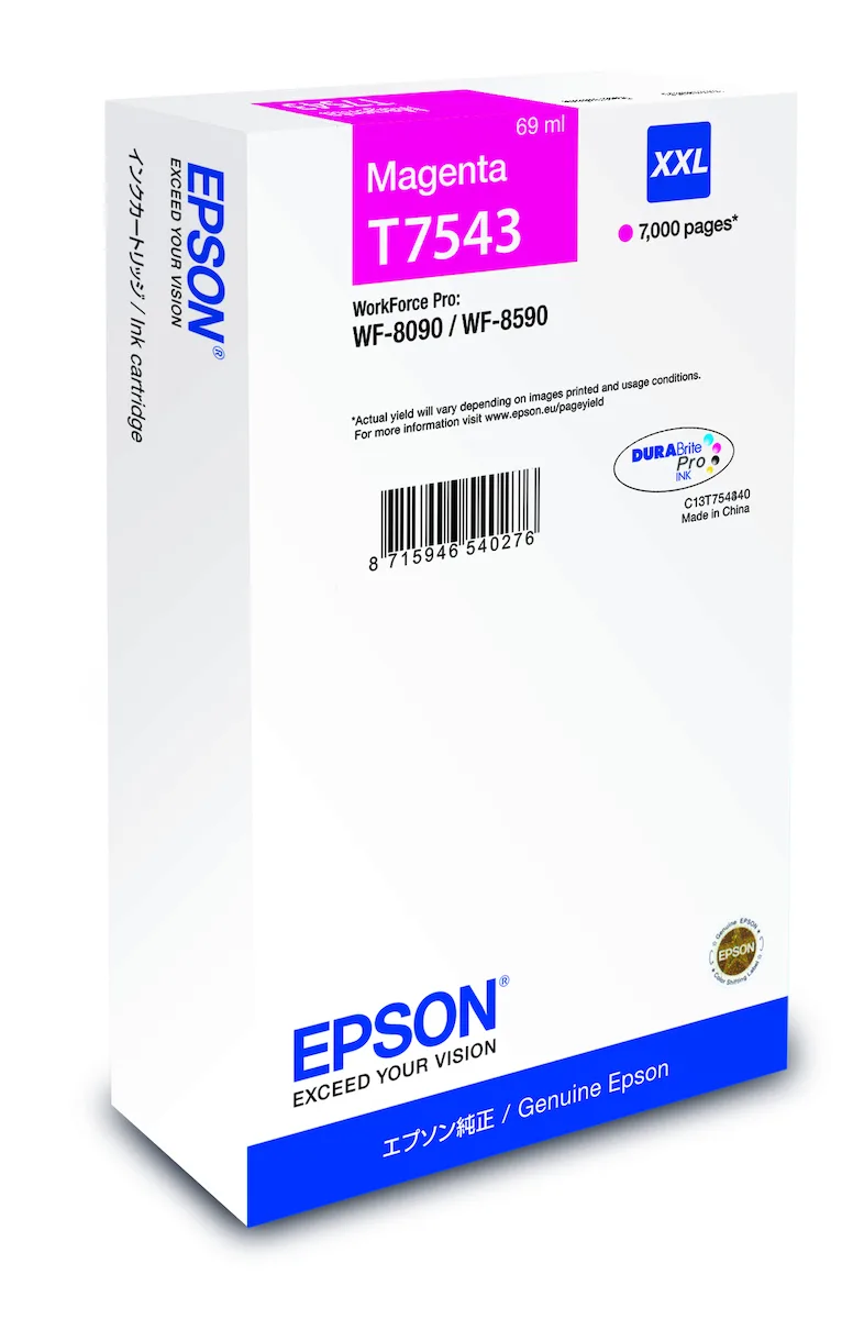 Epson WF-8090 / WF-8590 Γνήσιο Μελάνι Εκτυπωτή InkJet Ματζέντα (C13T75434N) - Image 1