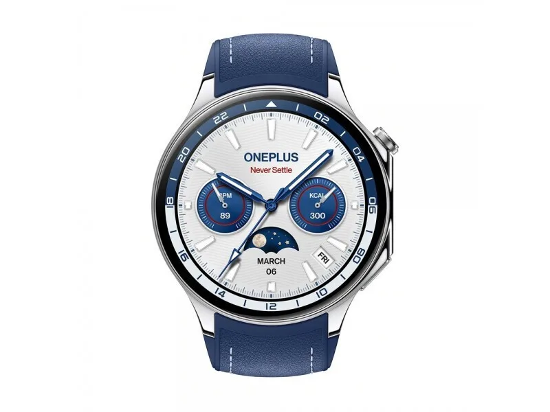OnePlus Watch 2 Stainless Steel 47mm Αδιάβροχο με Παλμογράφο (Nordic Blue Edition) - Image 1