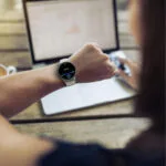 HAMA 8900 Aluminium 45mm Αδιάβροχο Smartwatch με Παλμογράφο (Μπεζ)