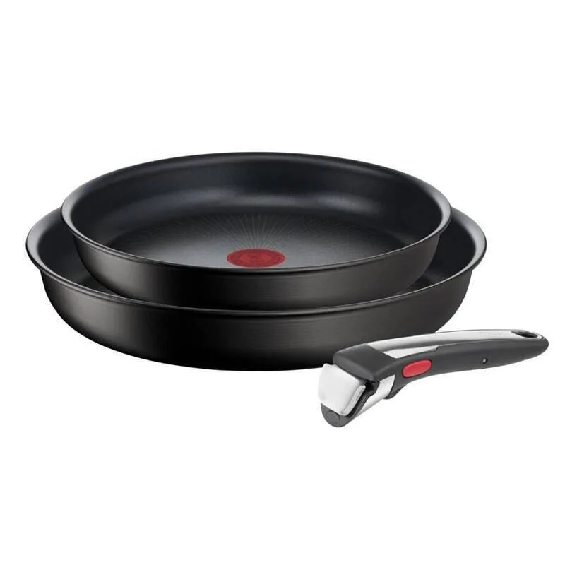 Tefal Ingenio Unlimited Σετ Τηγάνια από Αλουμίνιο Black με Αντικολλητική Επίστρωση 3τμχ - Image 1