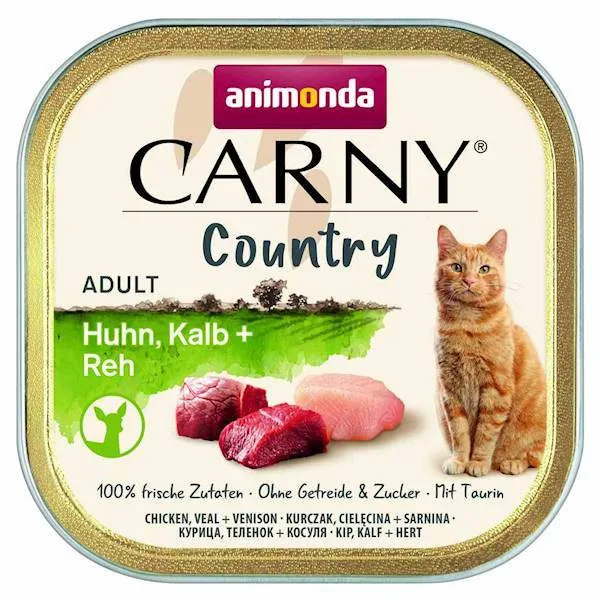 20240704154444_animonda_carny_ygri_trofi_gia_eniliki_gata_me_kotopoulo_elafi_kai_sykoti_100gr Animonda Carny Υγρή Τροφή για Ενήλικες Γάτες σε Ταψάκι με Κοτόπουλο, Ελάφι και Συκώτι χωρίς Γλουτένη 100gr - Image 1