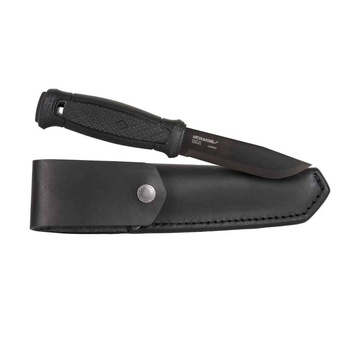 20240705121544_morakniv_garberg_machairi_mayro_me_lama_apo_atsali_se_thiki_13100 Morakniv Garberg BlackBlade (C) Leather Sheath Μαχαίρι Μαύρο σε Δερμάτινη Θήκη 13100 - Image 1