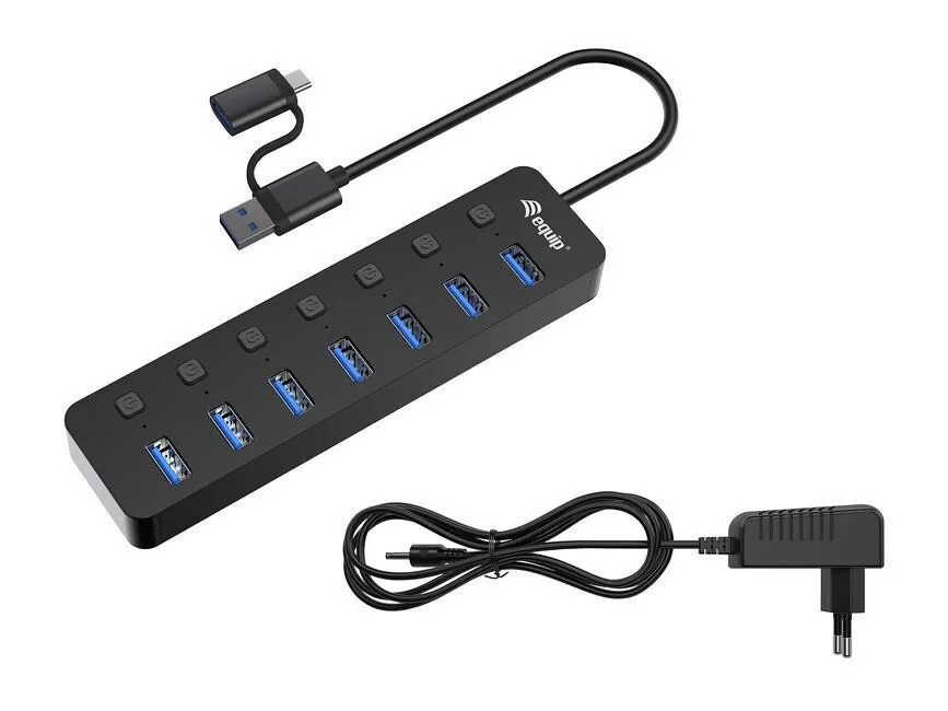 Equip USB 3.0 Hub 7 Θυρών με σύνδεση USB-A / USB-C (128965) - Image 1