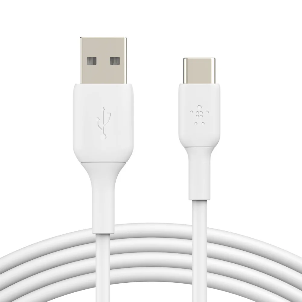 Belkin 2Pack USB 2.0 Cable USB-C male - USB-A 15W Λευκό 1m CAB001BT1MWH2PK - Image 1