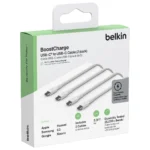 Belkin 2Pack USB 2.0 Cable USB-C male - USB-C 60W Λευκό 1m (CAB003BT1MWH2PK)