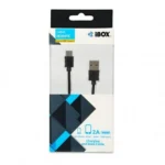 iBox Braided USB 3.1 Cable USB-C male - USB-C male Μαύρο 1m (IKUMTC)