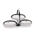Alessi Inox Εταζέρα Γκρι Ø20xY20cm Π27xΜ44xΥ20cm Anna