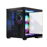Modecom Panorama ARGB 3F Gaming Midi Tower Κουτί Υπολογιστή με Πλαϊνό Παράθυρο Μαύρο