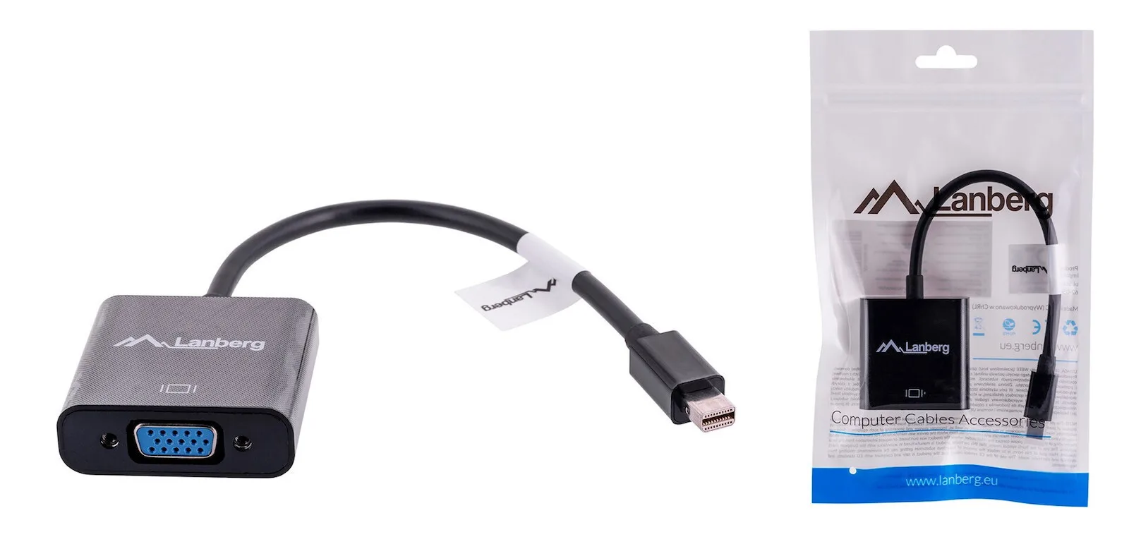 20240710144149_256017a2 Lanberg Μετατροπέας mini DisplayPort male σε VGA female 1τμχ AD-0006-BK - Image 1
