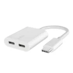 Belkin Connect Μετατροπέας USB-C male σε USB-C 2x female Λευκό 1τμχ