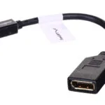 Lanberg Μετατροπέας mini DisplayPort male σε DisplayPort female 1τμχ AD-0003-BK