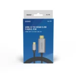 Savio CL-171 HDMI 2.0 Cable HDMI male - USB-C male 2m Ασημί