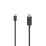 HAMA Cable HDMI male - USB-C male 1m Μαύρο 00200718