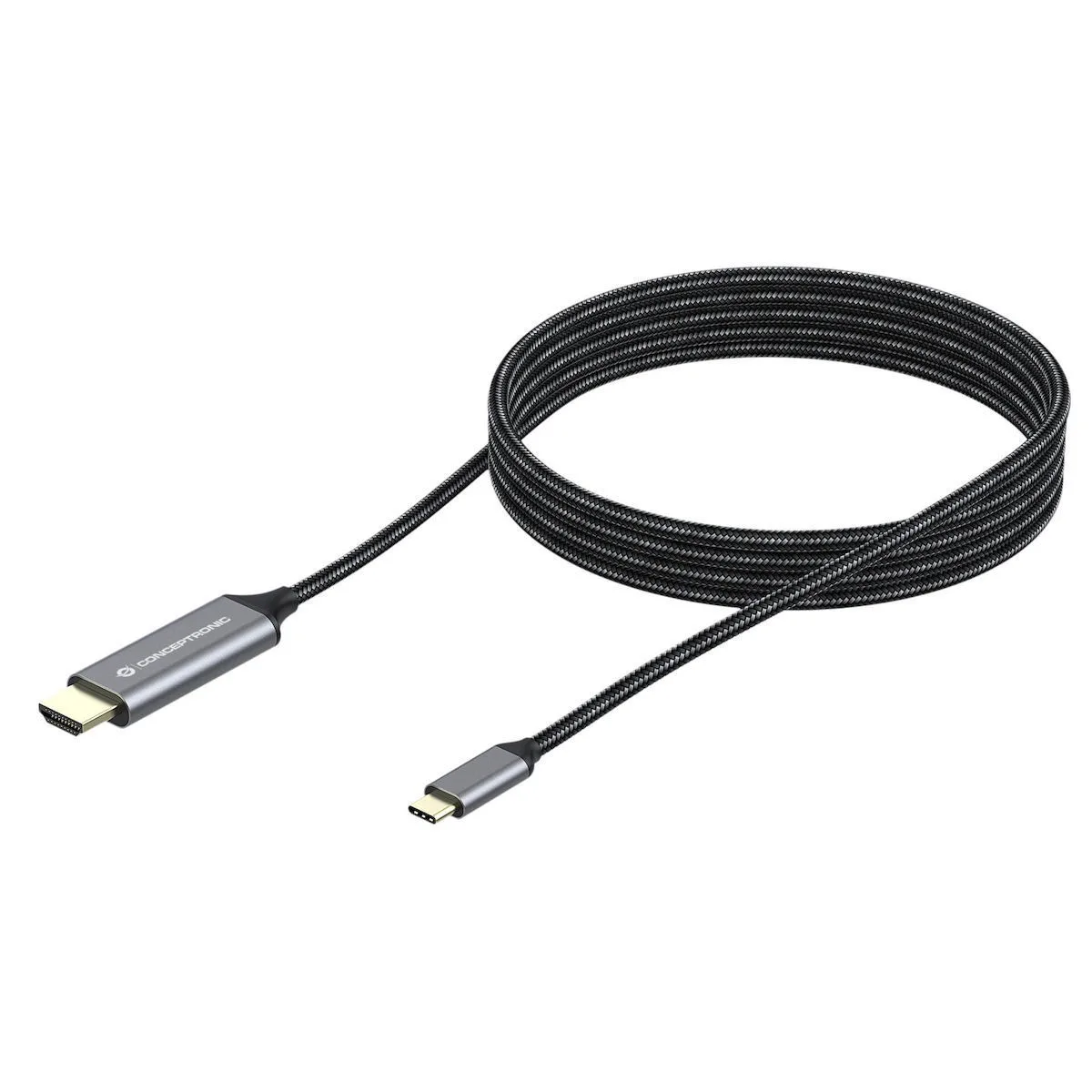Conceptronic HDMI 2.0 Cable HDMI male - USB-C male 2m Μαύρο (ABBY10G) - Image 1