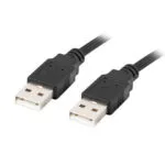 Lanberg USB 2.0 Cable USB-A male - USB-A male Μαύρο 1.8m (CA-USBA-20CU-0018-BK)