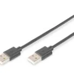 Digitus USB 2.0 Cable USB-A male - USB-A male Μαύρο 1.8m (AK-300101-018-S)